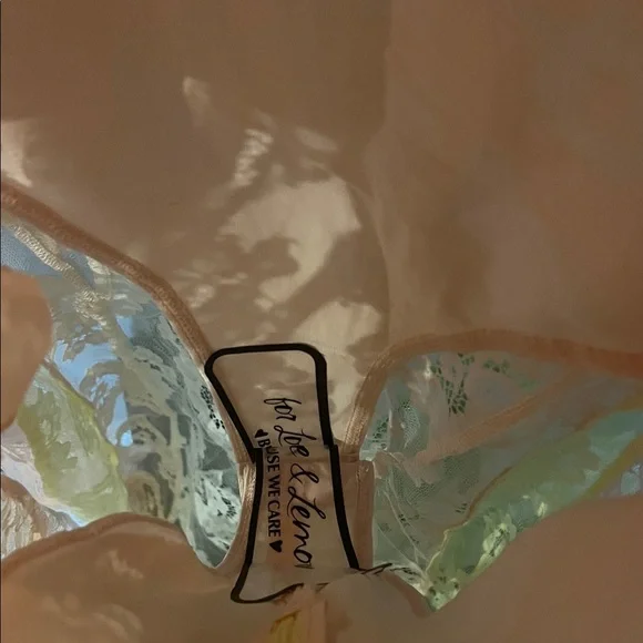 For Love And Lemons Pastel Floral Lace Chemise - Picture 8 of 8